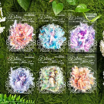 10 Листа Разделете серия Flower Denali на тема винтажной Цветя феите, стикер за домашни любимци, Творчески списание 