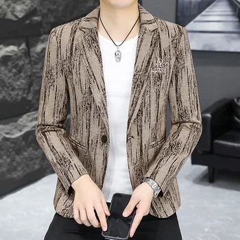 2023 Нов Висококачествен и Модерен Красив Тренд на Бизнес Ежедневието на Корейски костюм Мъжки Млад Тънък Малък костюм, Официално Единния Западен яке