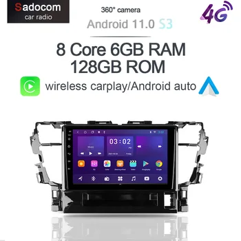 360 Панорамна Камера 6G + 128G Android 11,0 Кола DVD плейър GPS КАРТА WIFI Bluetooth 5,0 RDS Радио За Toyota Alphard H30 2015-2020