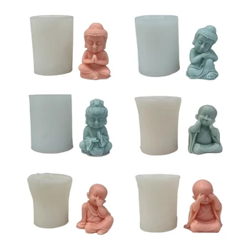 3D Форми за свещи за медитация, воспевания, Силиконови форми от смола за свещи, занаяти, производство на настолни бижута E7CB