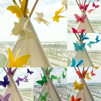 3D Хартиена Пеперуда Венец Овесени ядки Сватба Парти за Рожден Ден на Фестивала направи си Сам Банер Подвесное Украса 1 струна 3D Хартиен Задника Новост 2022 г.