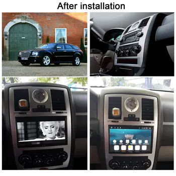 6 + 128 GB WIFI BT CarPlay 9 Инча(ове) на Екрана За Chrysler 300C 2004-2009 Android 12,0 Авто Радио Мултимедиен Плеър Главното Устройство Navi GPS