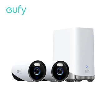eufy Security EufyCam E330 (Професионална) Външна Камера за сигурност 4K Система за Записване на 24/7 Plug-in Wi-Fi NVR Разпознаване на лица AI