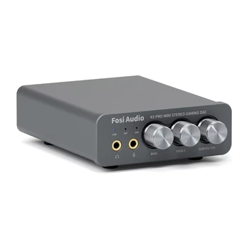 K5Pro Игри КПР Усилвател за слушалки, Mini Hi-Fi Стерео Цифроаналоговый Аудиопреобразователь USB Type C/Оптичен Здрав