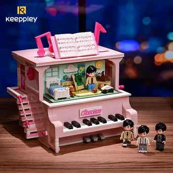 Keeppley Building Blocks Официално изображение на Джей Чоу в аниме и Периферни модел пиано Развитие на играчка, Подарък за рожден ден