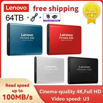 Lenovo Високоскоростен Преносим SSD-Диск 1 TB Type-C USB 3.1 Твърди Дискове Мобилен Твърд Диск Външен Диск Decives за Лаптоп / Mac