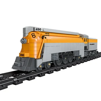 MEOA Classic Rail Строителни играчки за влакове за деца, Локомотив, железопътни строителни блокове, тухли, MOC, Коледни подаръци