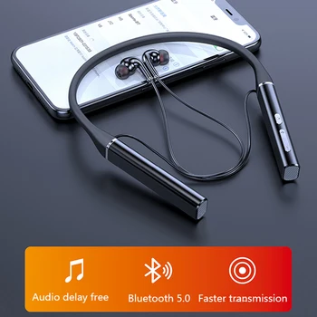 S720 TWS 100 часа безжични слушалки с магнитна каишка на врата си, съвместими с Bluetooth, водоустойчива спортна слушалки и микрофон с шумопотискане