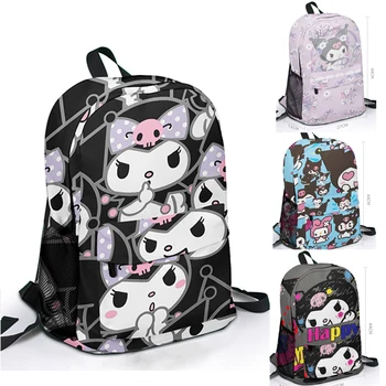 Sanrio Раница Hello Kitty Melody Kuromi Pom Pom Purin Голям Капацитет Аниме Периферни Училищни Чанти За Момичета Пътна Чанта За Лаптоп Подарък