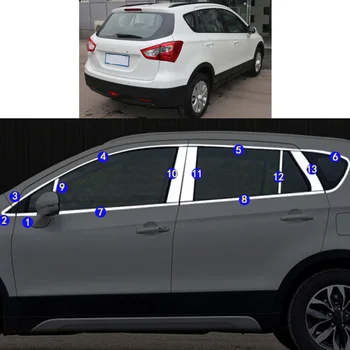 Автомобилна стикер, Украшающая Прозорец багажник, Средната Лента, за Довършителни работи на Дограма за Suzuki S-cross Scross SX4 2014 2015 2016 2017 2018 2019 2020 2021