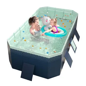 Басейн за деца и Басейн от PVC Надуваеми басейни Играчки за баня Преносим басейн, открит градина Вана за къпане