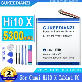 Батерия GUKEEDIANZI за таблета Chuwi Hi10 X, Батерия за вашия КОМПЮТЪР, 7-Проводный Щепсел, Батерия с Голям капацитет, 5300 mah