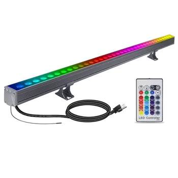 Външни LED Стенни Шайби Smart Remote Control RGB, което Променя Цвета на Ландшафтните Прожектори, Лампа Водоустойчив Прожектор За Парти у Дома