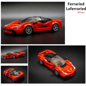 Градивните елементи на MOC 93967 Високотехнологичен модел суперавтомобил Laferraried Ferrari, детски забавни играчки 