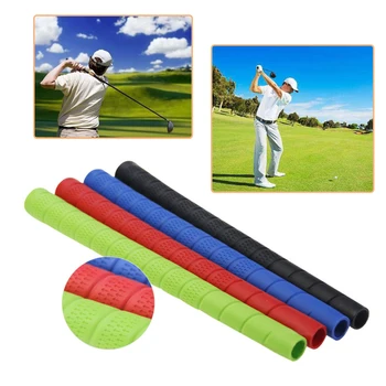 Дръжка за стика за голф, 1 бр., устойчива на плъзгане гумена дръжка за стика за голф, дишаща за деца и начинаещи за обучение, гумен кабел повишена стабилност