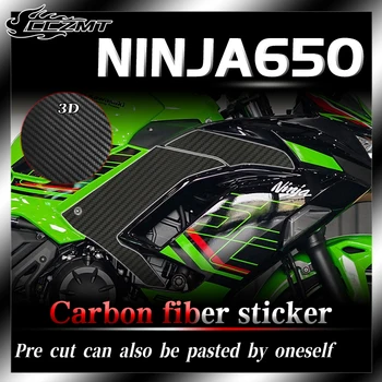 За кола Kawasaki Ninja NINJA650 3D стикери от карбон защитни етикети отпечатъци фолио за каросерията на колата водоустойчив промяна