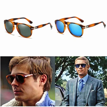 Като филмови звезди, поляризирани очила Pilot, мъжки, женски, ретро нюанси, модерен, със стил пънк-рок, спортни слънчеви очила за шофиране.