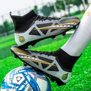 Качествена футболна обувки на Едро Футболни Обувки Messi Assassin Chuteira Society Campo TF / FG, Футболни маратонки за футзала