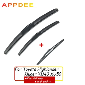 Комплект Четки на Предната и Задната Чистачки APPDEE За Toyota Highlander Kluger XU40 XU50 2008-2019 Предното Стъкло 26 