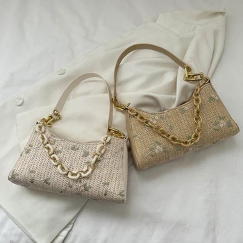 Модерна дамска чанта под мишниците, чанта на верига за момичета, дамски чанти-тоут, основни възли чанти, студентски чанта