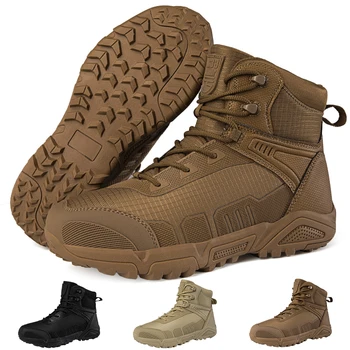 Мъжки военни тактически обувки Армейските ботильоны 2023 Нова Работна безопасна обувки Мотоциклетни ботуши за Катерене туризъм обувки на Тактически обувки