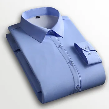 Мъжки осеннезимние ризи утепленная топла риза на руното облицовки за мъже Участък с дълъг ръкав Официални бизнес ежедневни офис Мъжки ризи