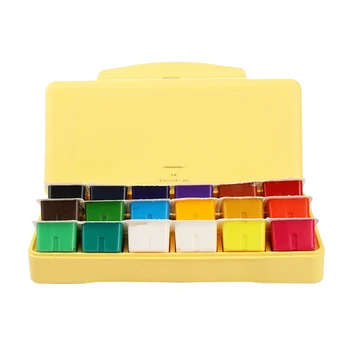 Набор от цветове гуашью 18 цвята, 30 мл, преносим калъф с палитра, определени бои гуашью NIN668