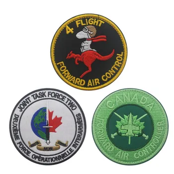 Нашивка за преден въздушен контролер на ВВС на КАНАДА FAC Икона с бродерия на канадската тактически армия за раница, яке и жилетка