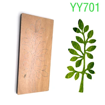 Нова leaf форма С дървена форма Yy-701 е Подходящ за обикновени машини за рязане, представени на пазара щанци за scrapbooking
