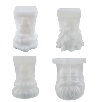 Новата 3D Коледна силиконова форма за свещи САМ Форми за свещи, ръчно изработени Дядо Коледа Дърво Снежен човек Епоксидни мазилка Сапун С форма на