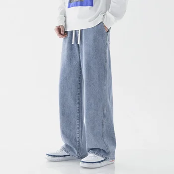 Нови зимни мъжки дънки Улични Преки Свободни Спортни панталони за джогинг Хип-хоп Панталони Корейски моден тренд Ретро Широки панталони