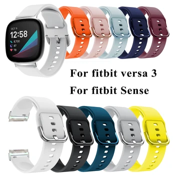 Обикновен спортен силиконов каишка за часовник Fitbit sense Band Гривна Correa за аксесоари Fitbit Versa 3 Versa3 Bands