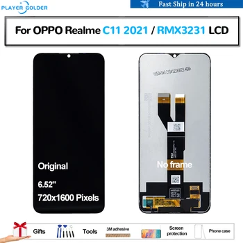 Оригиналът е за OPPO Realme C11 2021 RMX3231 Pantalla LCD Дисплей Със Сензорен панел, Дигитайзер, В Събирането, Резервни Части за Аксесоари