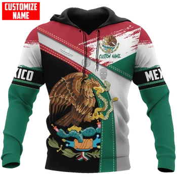 Персонализирани знаме на Мексико на ацтеките с 3D-принтом, модерни мъжки блузи, пуловер с цип, ежедневни яке, спортни костюми TDD145