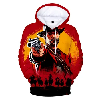 Популярната игра Red Dead Redemption 2 Hoody с 3D принтом Мъжки градинска дрехи Мода Плюс Размера на Детска hoody с качулка Върховете унисекс