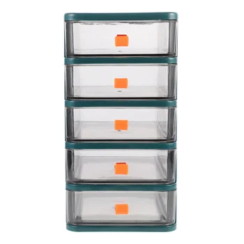 Прибиращ пятислойный преносим шкаф за съхранение на Прозрачна кутия за бижута Настолен органайзер за домашен офис