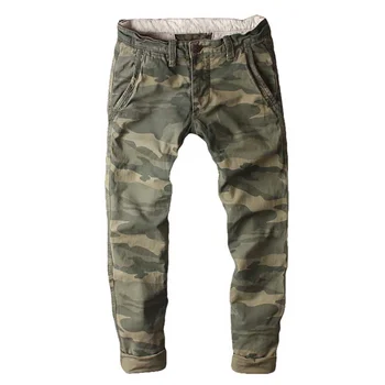 Ретро камуфляжные панталони-карго, мъжки военни Тактически Панталони памучни панталони в армия стил, ежедневни джоггеры, градинска облекло