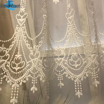 Романтична висулка Nnecklace, бродерия в звезда грах, завеса от прозрачен воал, за хол, спалня, сватбената стая, тюлевый декор на прозорци