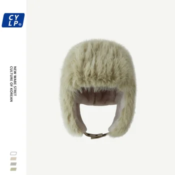 Ски на открито Кадифе за защита от студ Топло Дамски ушанка от изкуствено кадифе В корейски стил, универсални слушалки, шапка