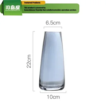 Споразумение от прозрачно стъкло KAWASIMAYA, договореност за всекидневната, лека луксозна малка ваза в течната форма, ваза в стил ins