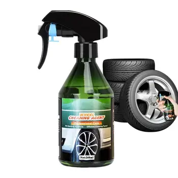 Средство за премахване на спирачен прах, спрей за премахване на прах с колела, преносимо средство за почистване на джантите и спрей за почистване на гуми, грижи за автомобила