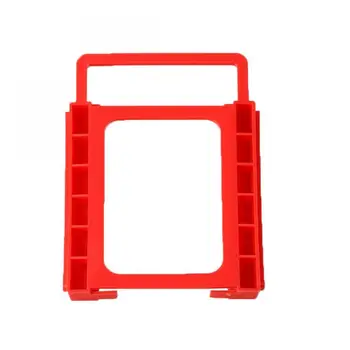Твердотельная поставка за твърд диск размер 3,5 инча, пластмасов червен скоба-адаптер без винтове за SSD-диск, скоба-адаптер за монтиране на SSD-памет и твърд диск