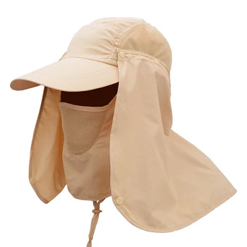 Унисекс, спортна шапка с широка периферия за спортове на открито, на къмпинг, риболов, 360 градуса, солнцезащитная шапка с защита от uv, шапка за лицето, шията
