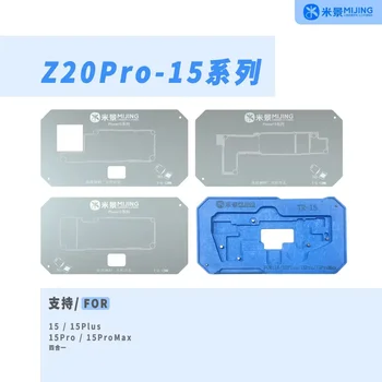 Устройството MiJing Z20 Pro за iPhone 15 15Plus 15 Pro Max Платформа за реболлинга и запояване на дънната платка средния слой с трафаретными инструменти