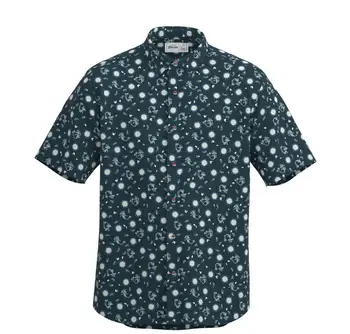 Хавайски ризи Little Spirit копчета, ежедневни мъжки блузи с ревери и къс ръкав с 3D-принтом, ярки летни ризи на американския размер