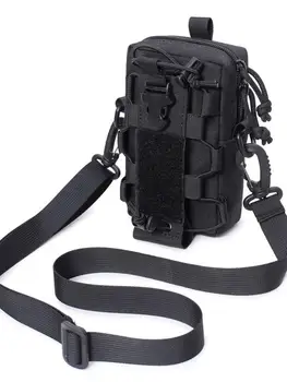 Чанта за мобилен телефон за нощуване на открито, многофункционална чанта Molle, тактическа чанта за мобилен телефон, чанта-месинджър, поясная чанта