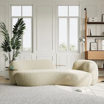 Модерен диван за хол, с ергономичен дизайн уникален италиански диван U-образна форма за всекидневната, безплатна доставка, мека мебел за спалнята, за украса на зали