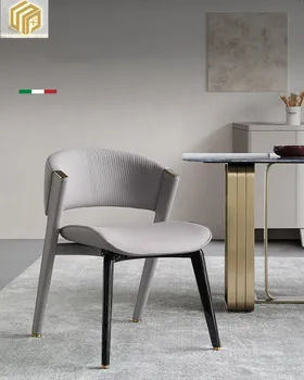 Модерна проста домакински италианска чанта за сядане от гъба с висока плътност, дизайнерски стол с облегалка