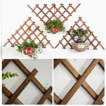 Стенни решетка за увивни растения, плъзгаща Се Дървена Триъгълна решетка, фехтовка за стена, Антикорозионна Декоративни огради, ограда Декор