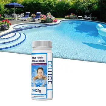 Таблетки за почистване на басейн с хлор, бавно разтворими, трайни за СПА центрове, басейни, фонтани, басейни, хидромасажни вани